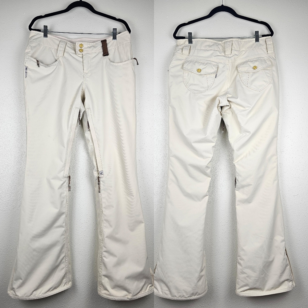 Holden standard twill shell snowboard pants in bone ivory